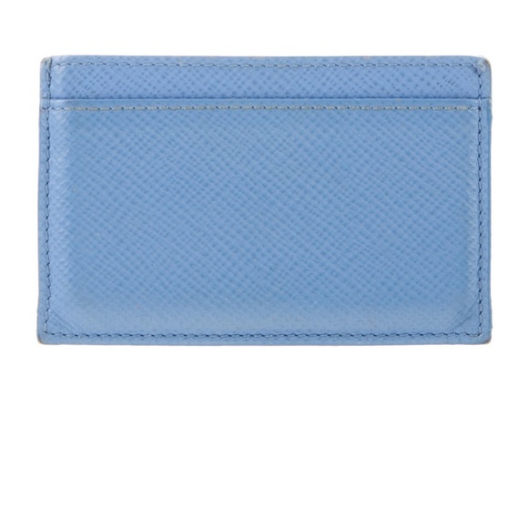Smythson Flat Card Holder in Panama (blue), used in very good condition - Picture 8 of 8